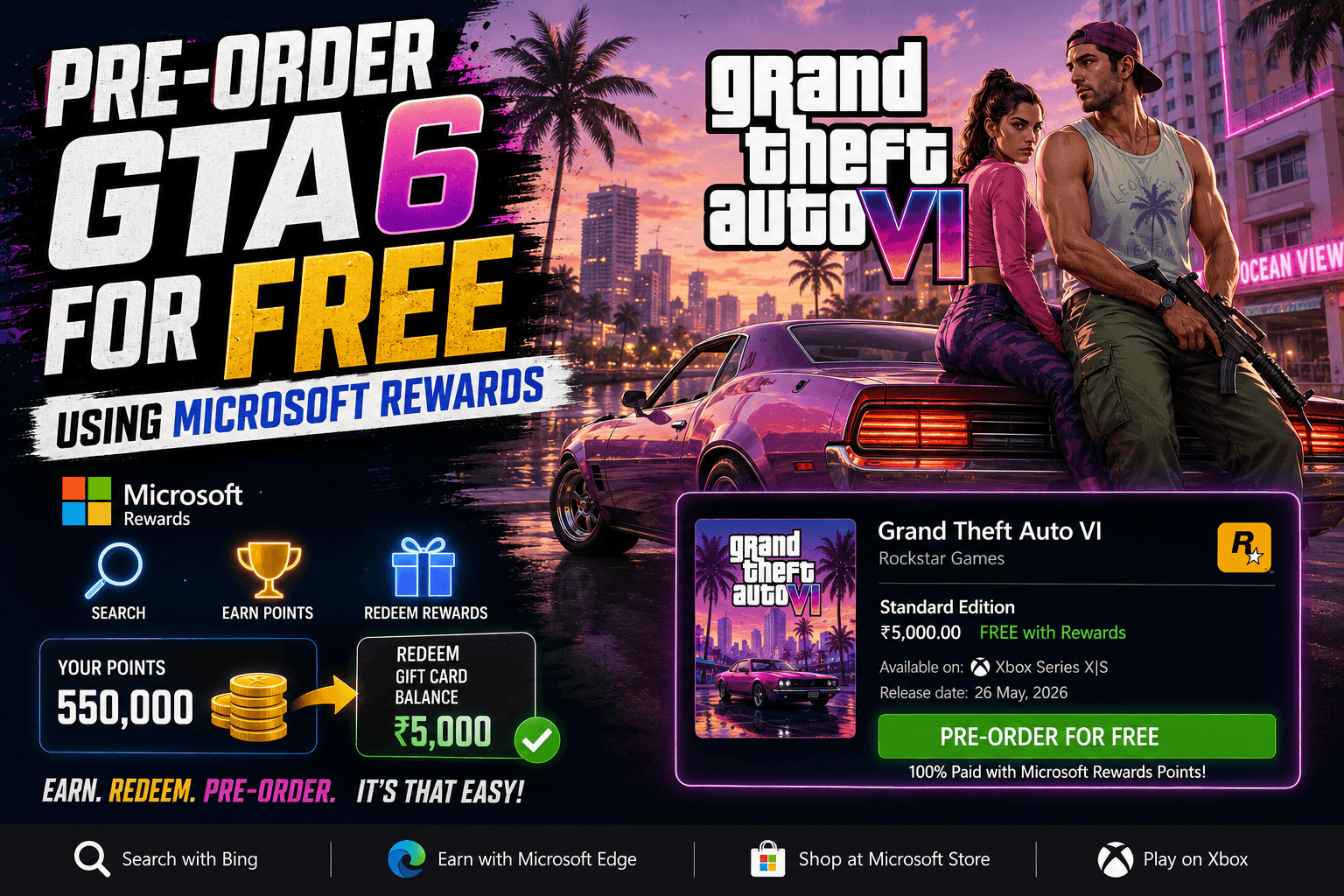 Xbox Players Are Pre-Ordering GTA 6 Ultimate Edition for Free Using Microsoft Rewards — Here Is Exactly How to Do It
